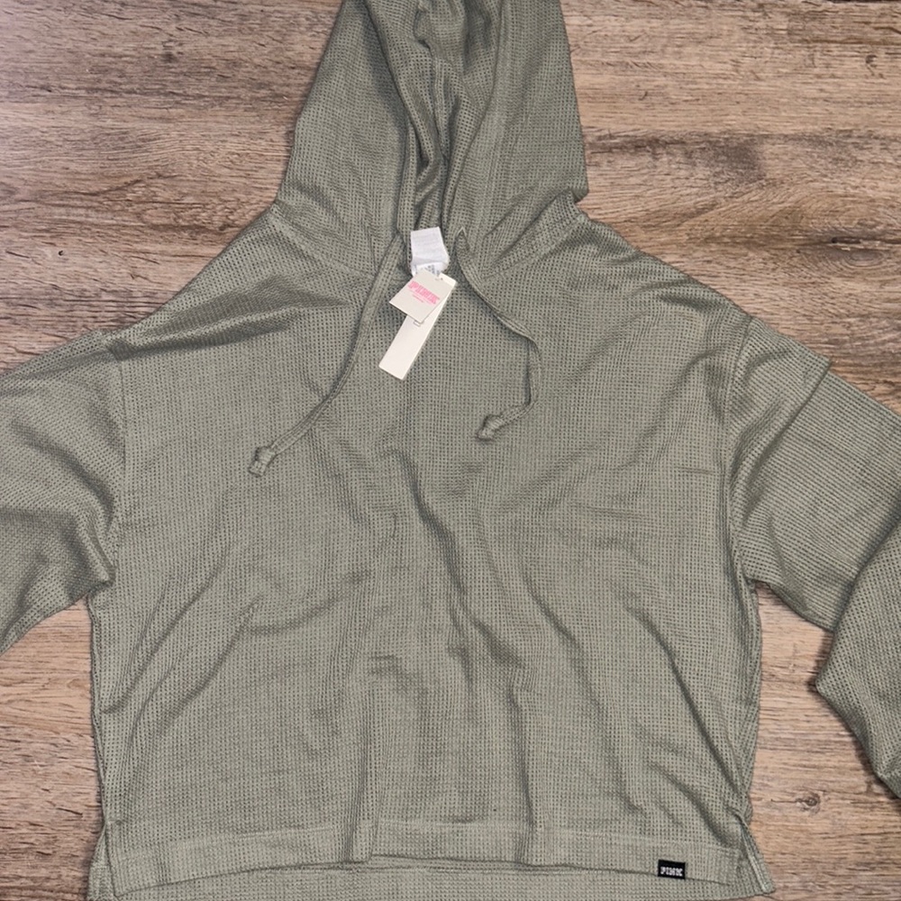 Brand new: PINK green long sleeve with hood